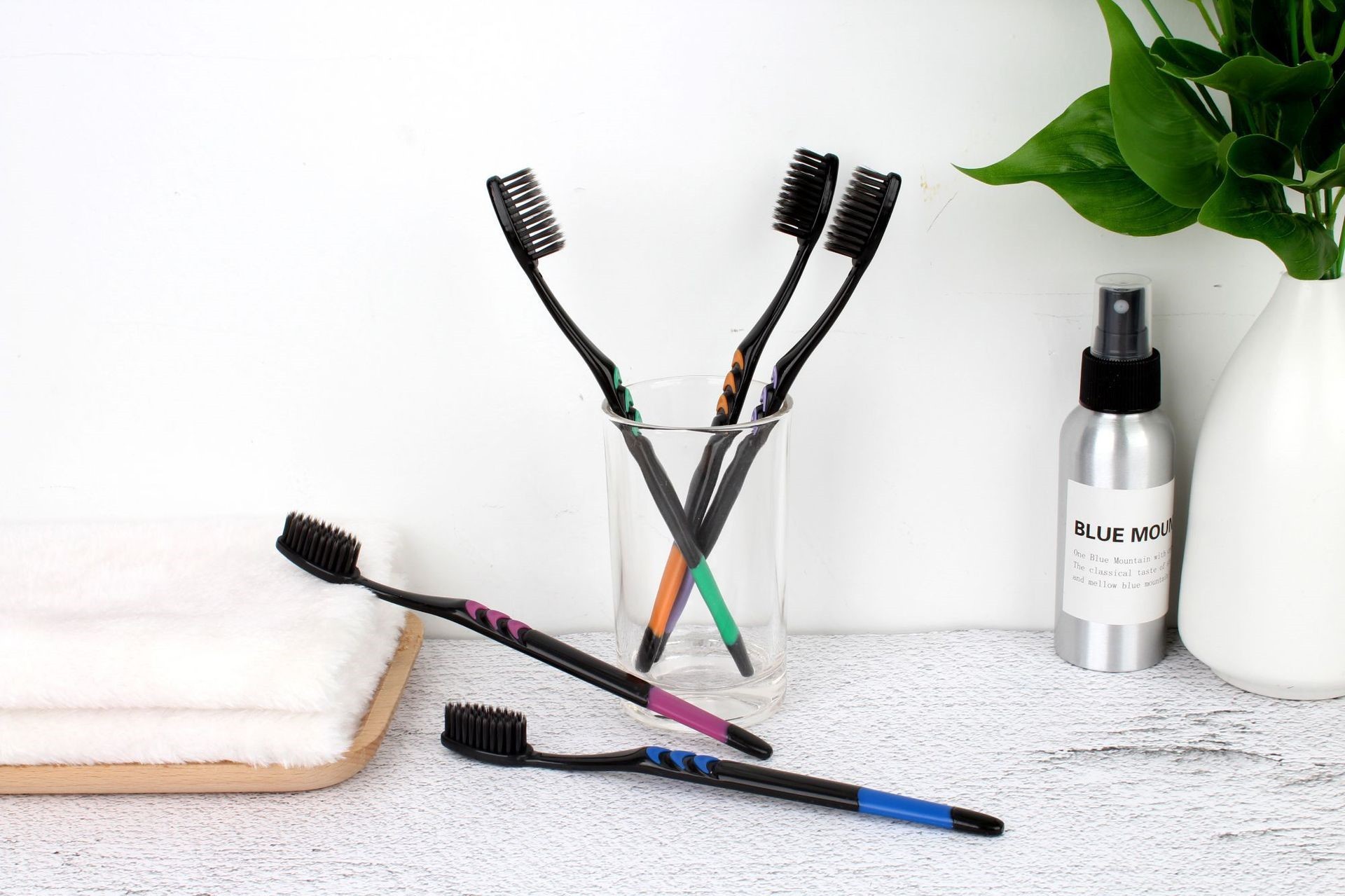 Bamboo Toothbrush Set - 1 adet Bambu Kömürlü Yumuşak Kıllı