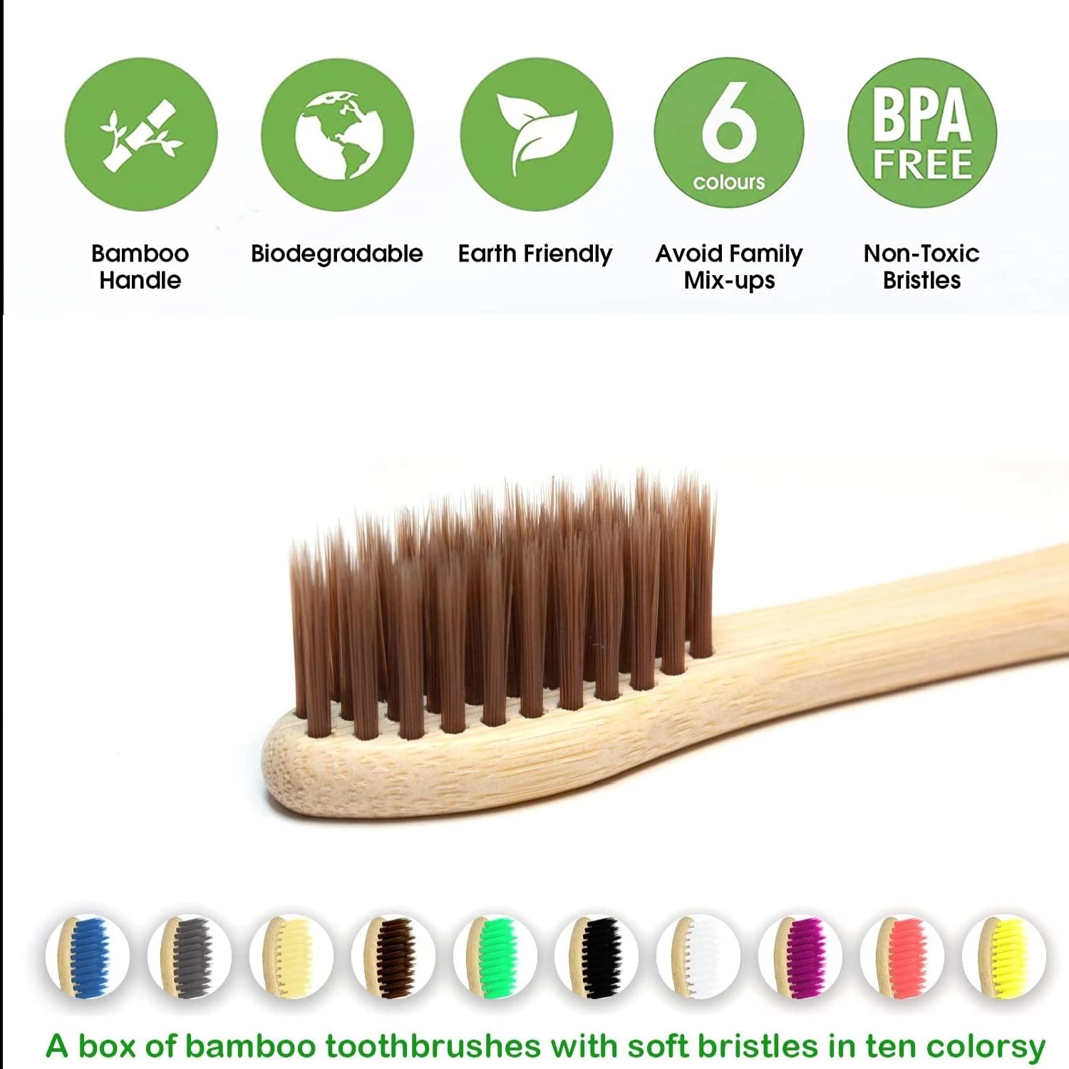 10 Paket Doğal Bambu Diş Fırça - Bamboo Toothbrush Set incelemesi ve fiyatı