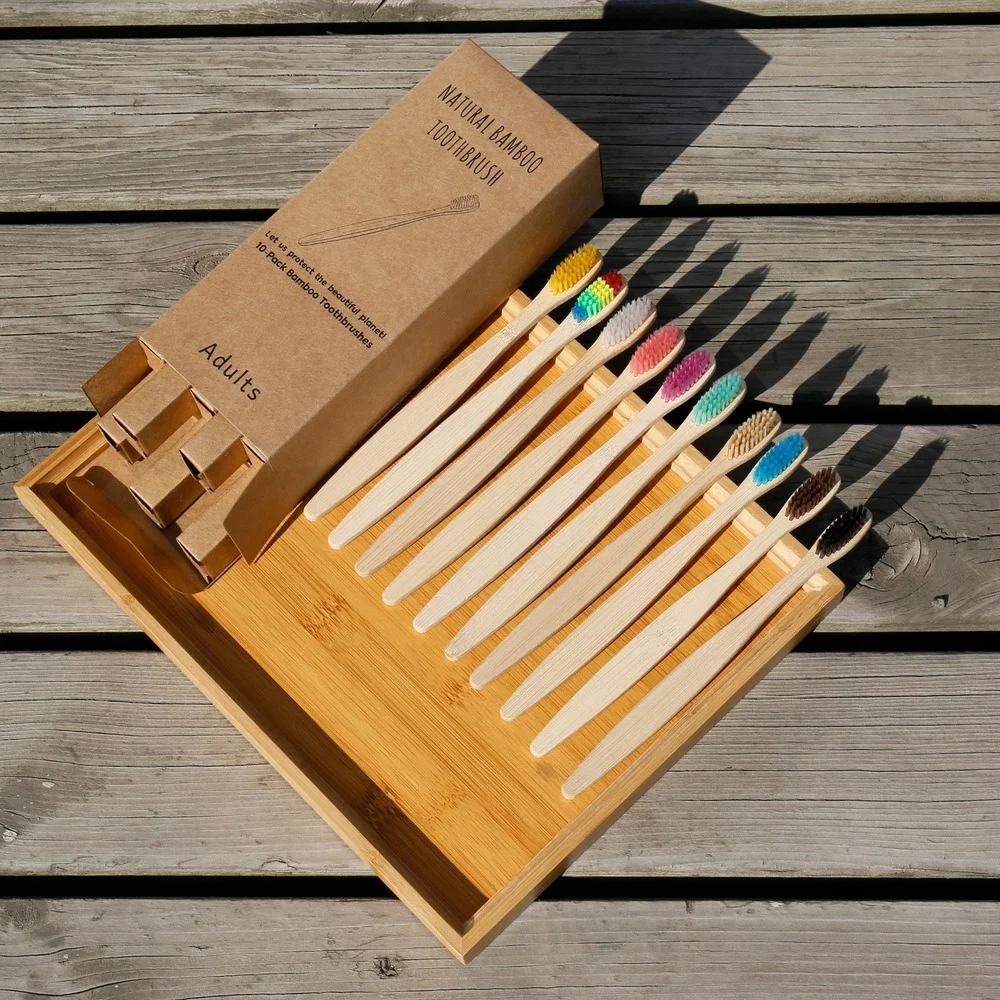 10 adet renkli diş fırçası doğ - Bamboo Toothbrush Set incelemesi ve fiyatı