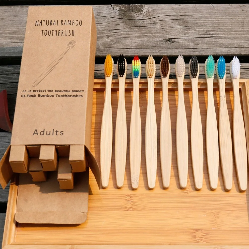 10 adet renkli diş fırçası doğ - Bamboo Toothbrush Set incelemesi ve fiyatı