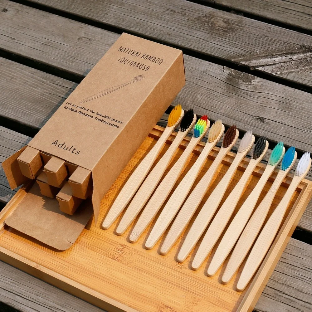 10 adet renkli diş fırçası doğ - Bamboo Toothbrush Set incelemesi ve fiyatı