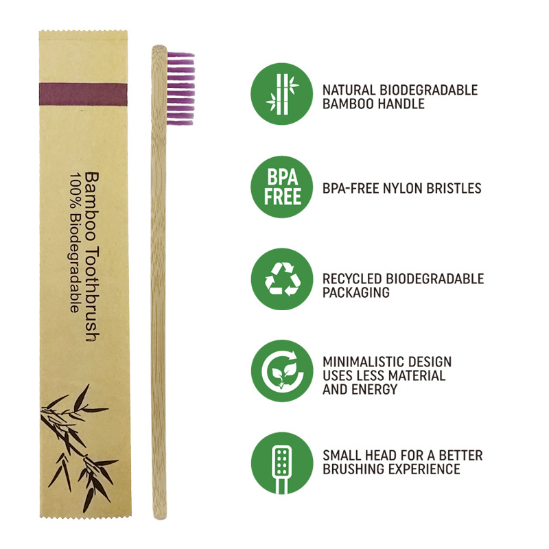 50/100 adet özelleştirilebilir - Bamboo Toothbrush Set incelemesi ve fiyatı