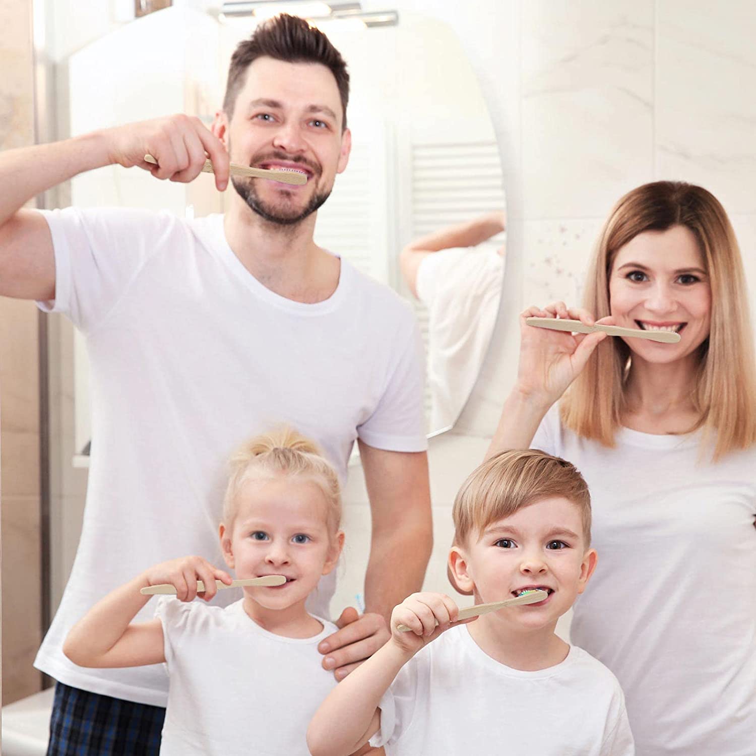 100 adet Özel Logo Çocuklar Ba - Bamboo Toothbrush Set incelemesi ve fiyatı
